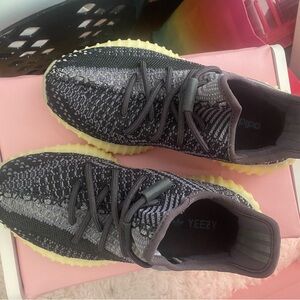 Yeezy Black and Yellow Sneakers